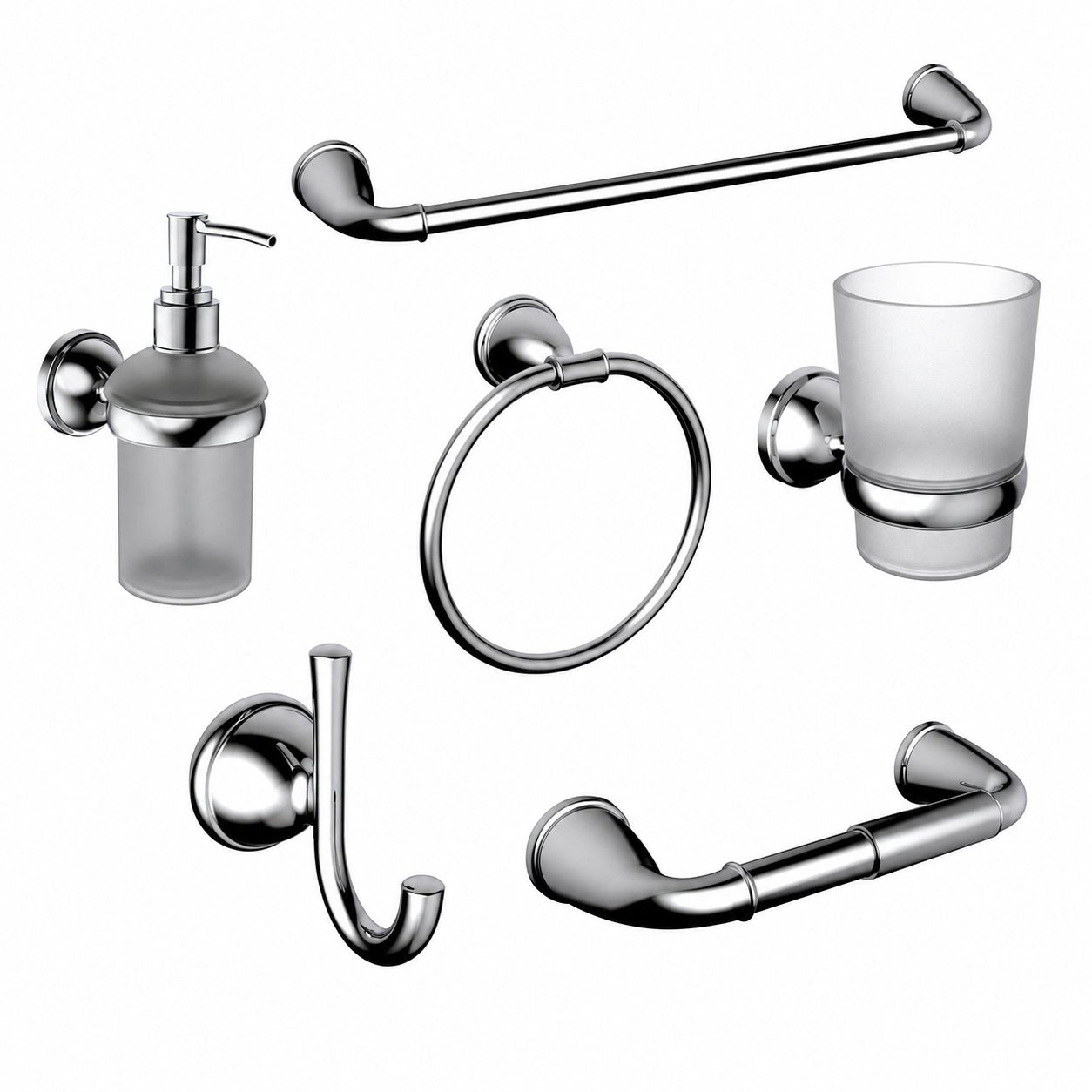 طقم اكسسوار ٦ قطع استالس 244300 كروم من ستاندرد